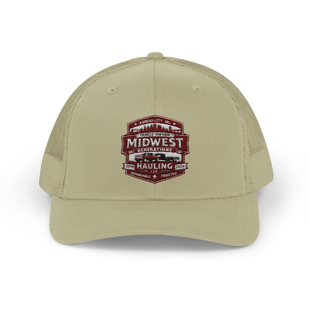 MGH Snapback Trucker Cap — Vintage Badge Logo (embroidery)