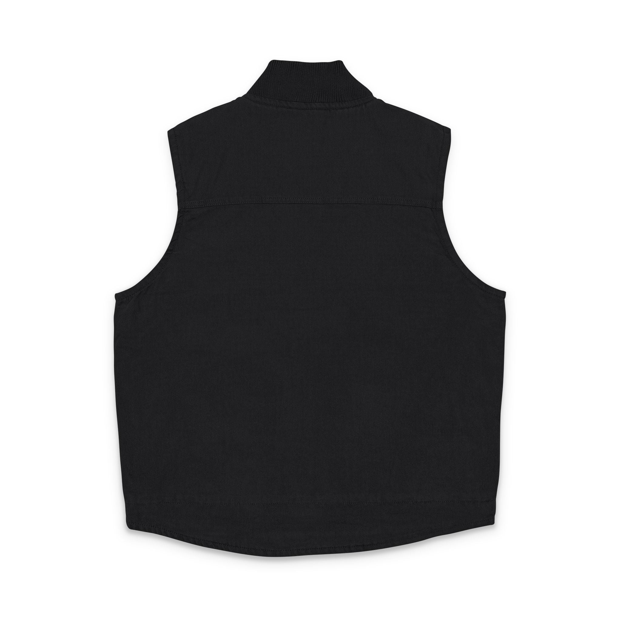Washed Duck Cloth Work Vest – Embroidered Chest Patch, Durable Outdoor Utility Vest