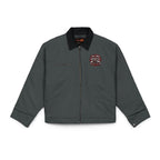 Work Jacket with Patriotic Floral Emblem – Durable Duck Cloth Utility Jacket (embroidered)