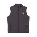 Men's Soft Shell Vest — Subtle Red & White Pixel Patch (embroidered)