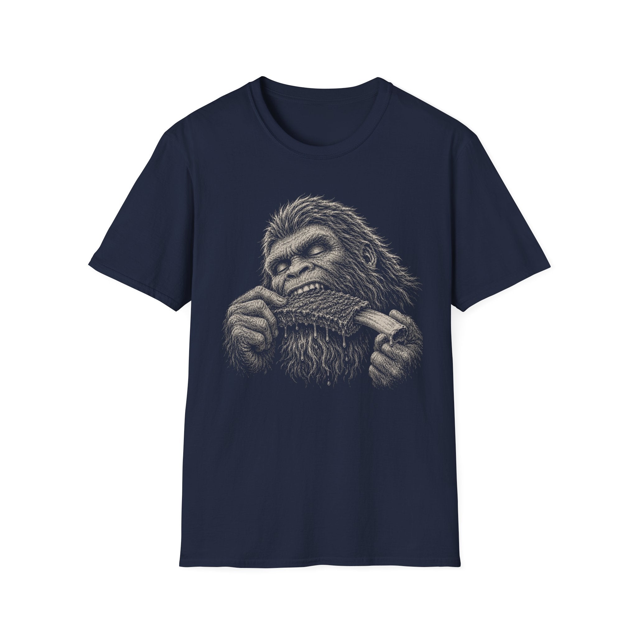 Bigfoot Eating Ribs T-Shirt