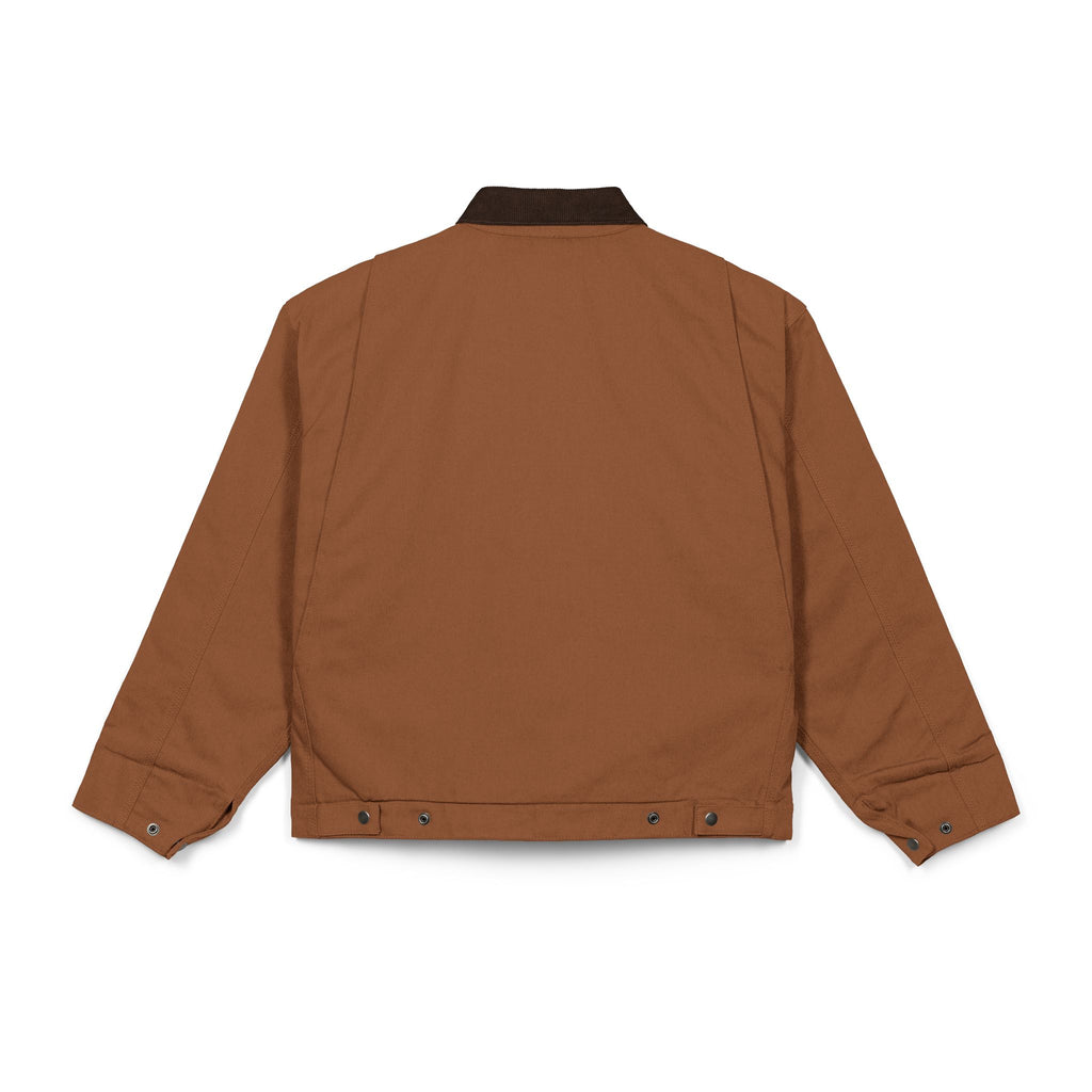 Work Jacket with Patriotic Floral Emblem – Durable Duck Cloth Utility Jacket (embroidered)