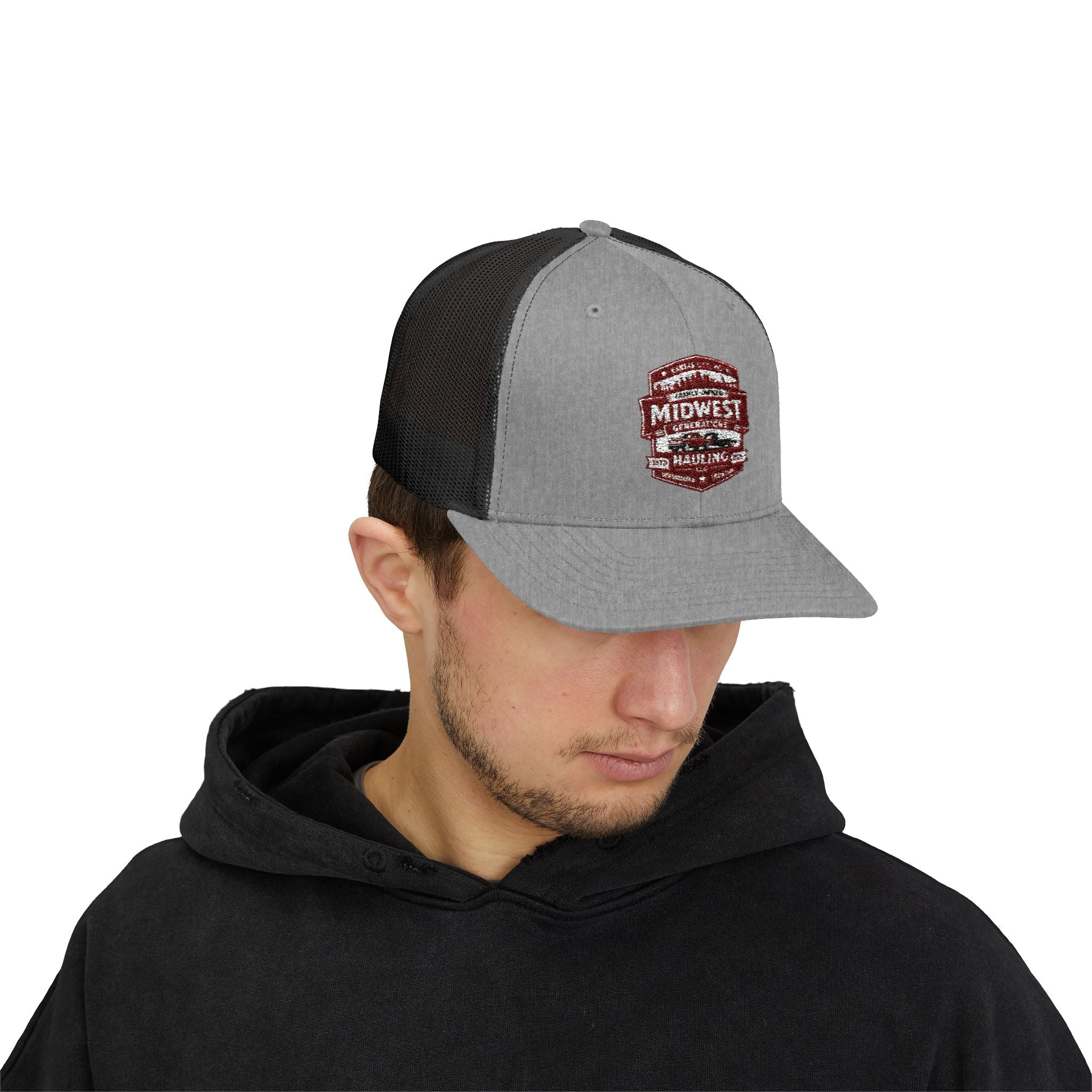 MGH Snapback Trucker Cap — Vintage Badge Logo (embroidery)