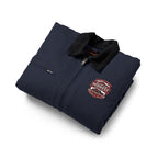 Work Jacket with Patriotic Floral Emblem – Durable Duck Cloth Utility Jacket (embroidered)