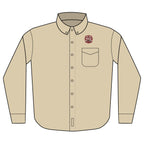 Embroidered Long Sleeve Work Shirt — Chest Logo Button-Down
