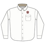 Embroidered Long Sleeve Work Shirt — Chest Logo Button-Down