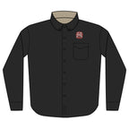 Embroidered Long Sleeve Work Shirt — Chest Logo Button-Down