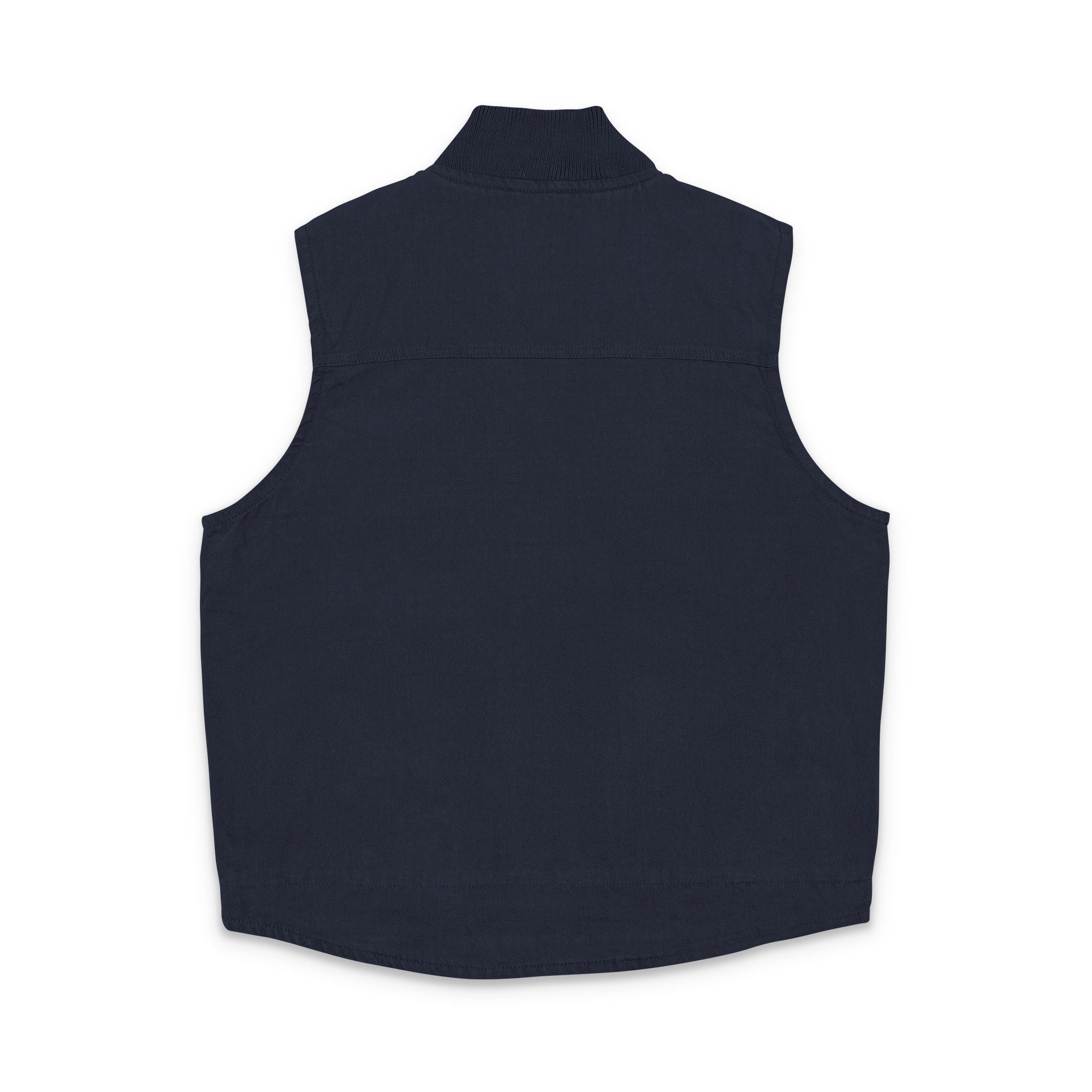 Washed Duck Cloth Work Vest – Embroidered Chest Patch, Durable Outdoor Utility Vest