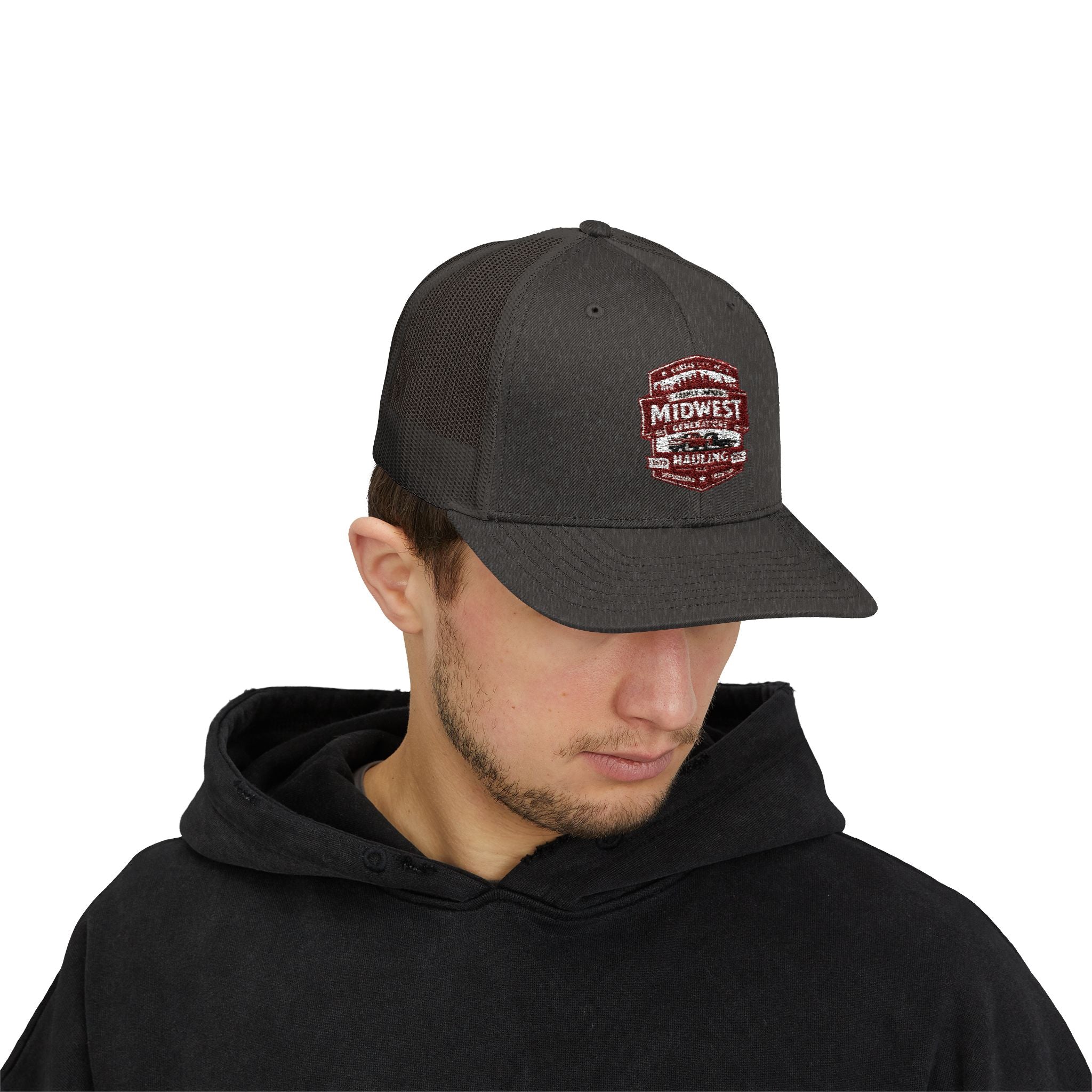 MGH Snapback Trucker Cap — Vintage Badge Logo (embroidery)