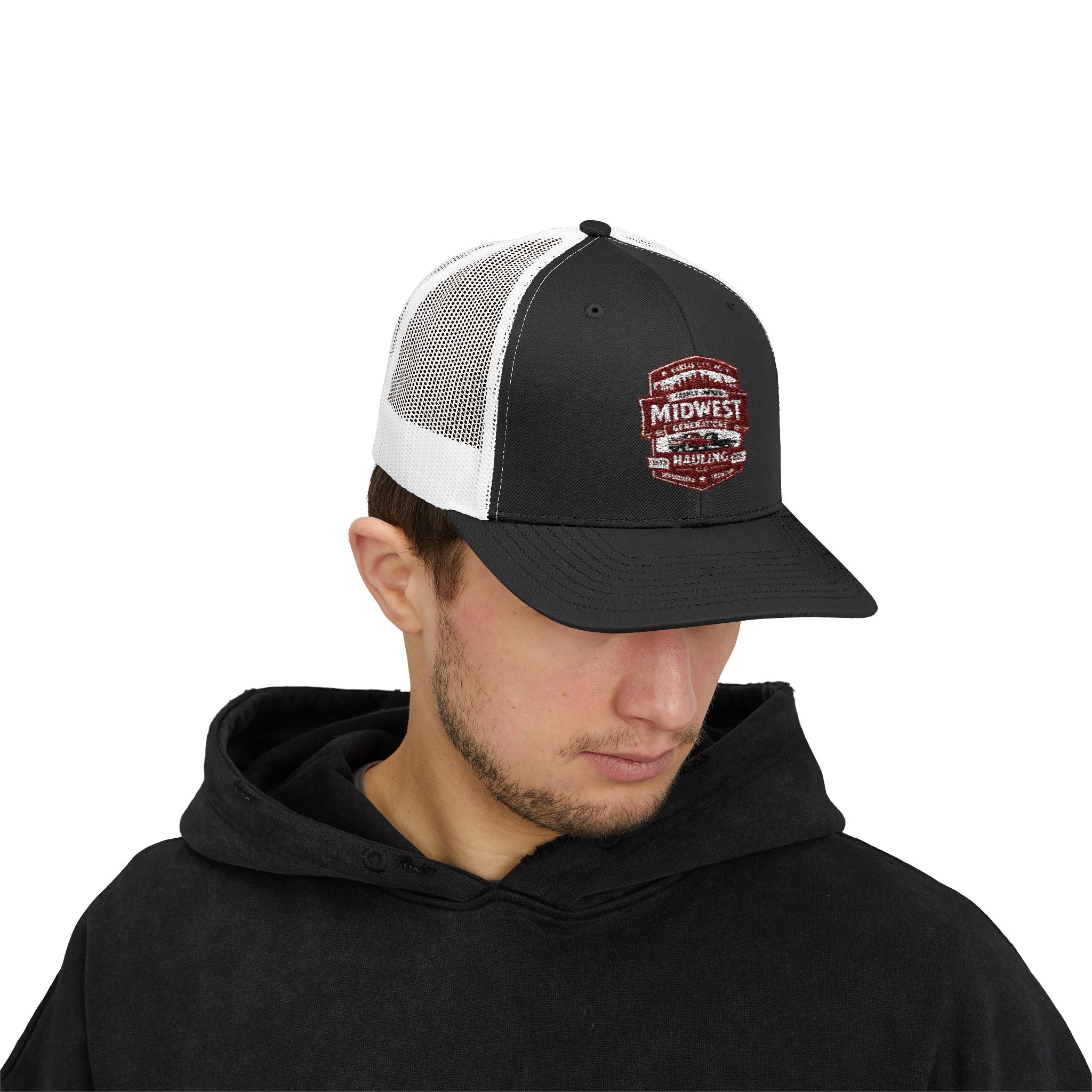MGH Snapback Trucker Cap — Vintage Badge Logo (embroidery)