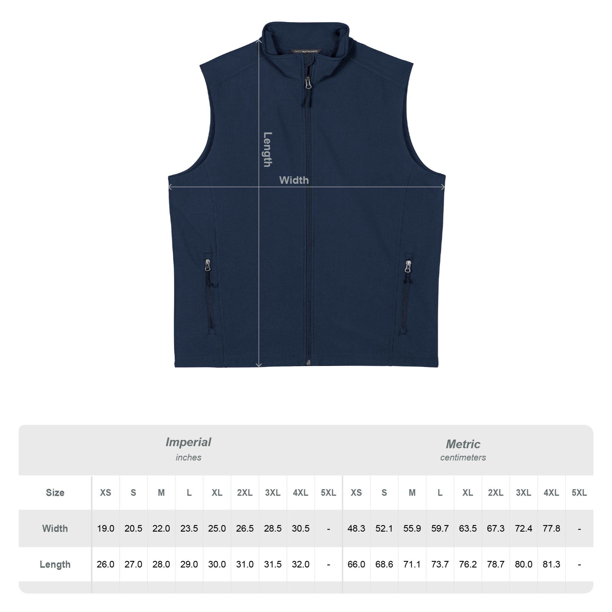 Men's Soft Shell Vest — Subtle Red & White Pixel Patch (embroidered)