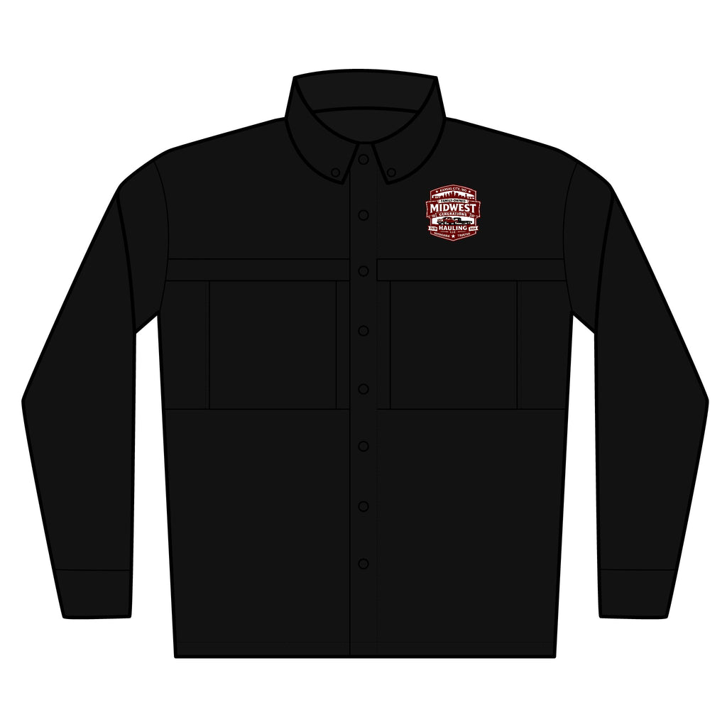 Men's Long Sleeve UV Work Shirt — Embroidered ‘Hometown Movers’ Logo