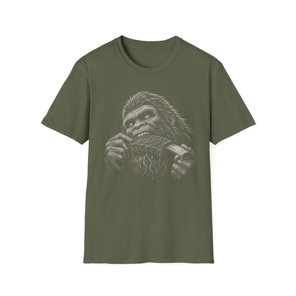 Bigfoot Eating Ribs T-Shirt