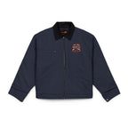 Work Jacket with Patriotic Floral Emblem – Durable Duck Cloth Utility Jacket (embroidered)