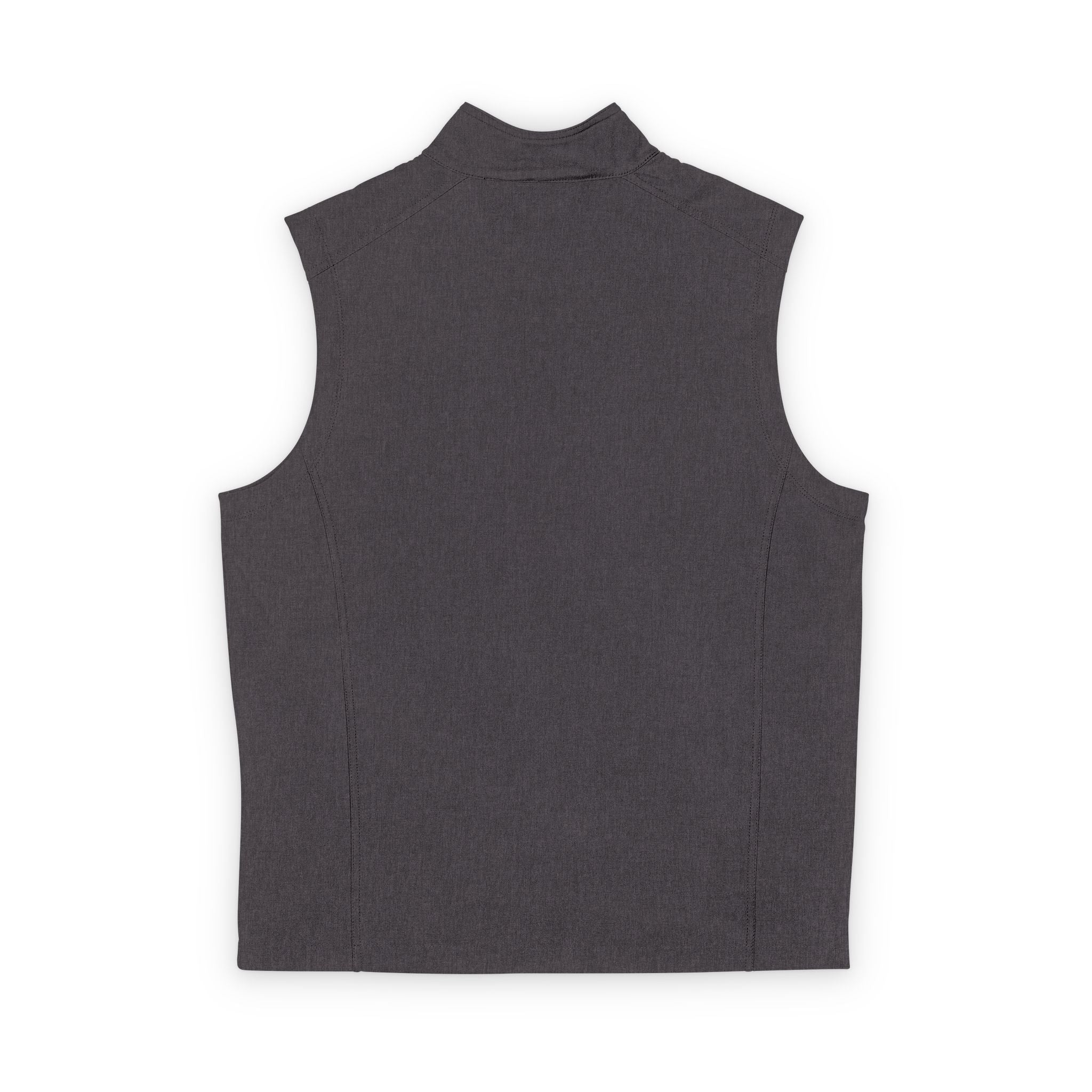 Men's Soft Shell Vest — Subtle Red & White Pixel Patch (embroidered)
