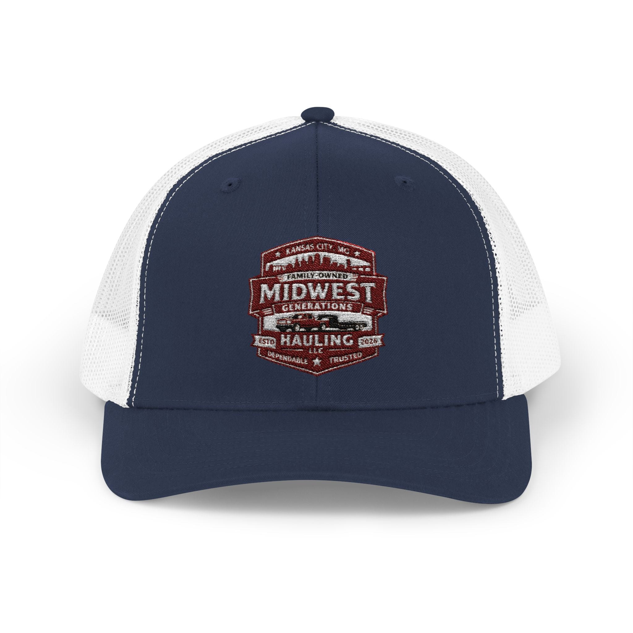 MGH Snapback Trucker Cap — Vintage Badge Logo (embroidery)