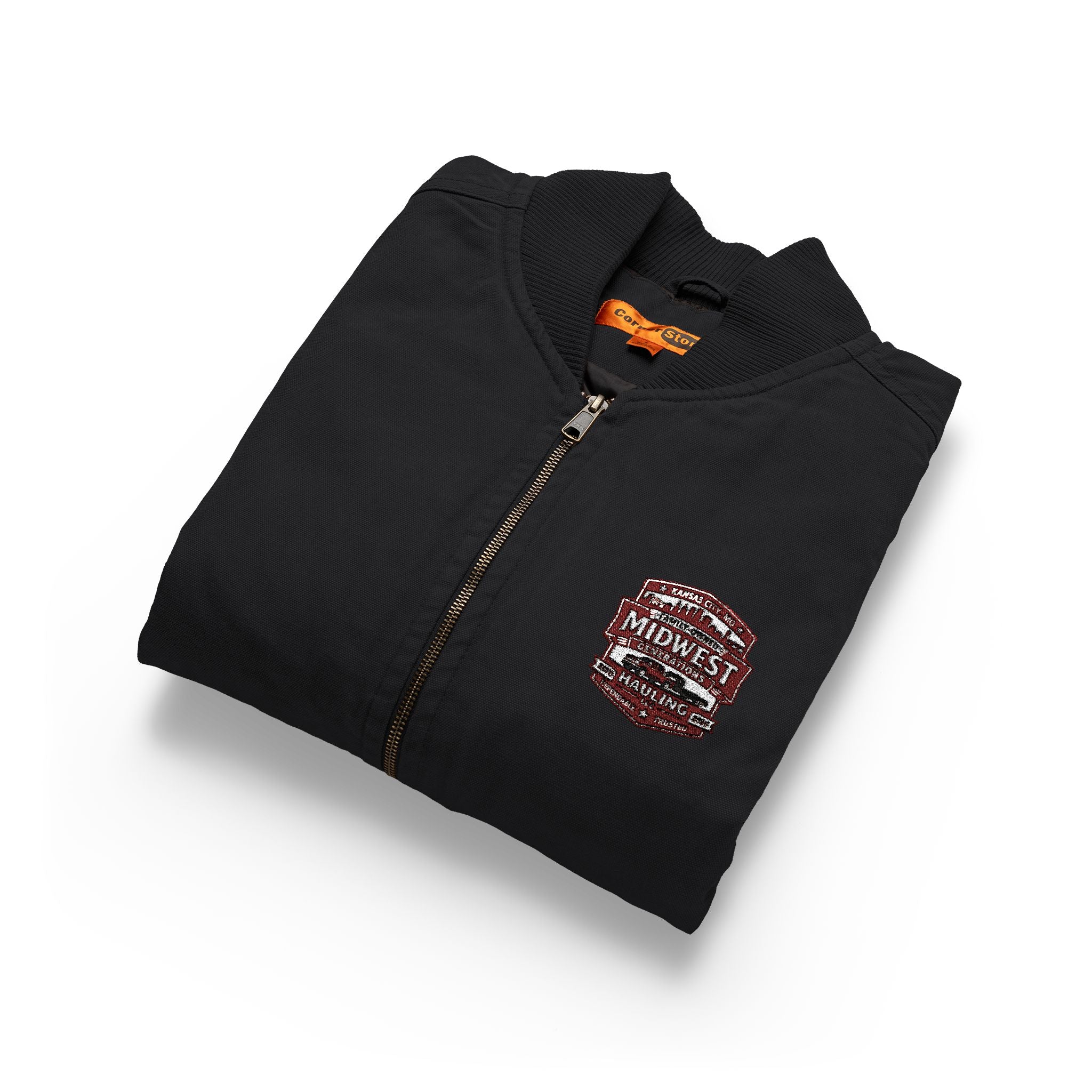 Washed Duck Cloth Work Vest – Embroidered Chest Patch, Durable Outdoor Utility Vest