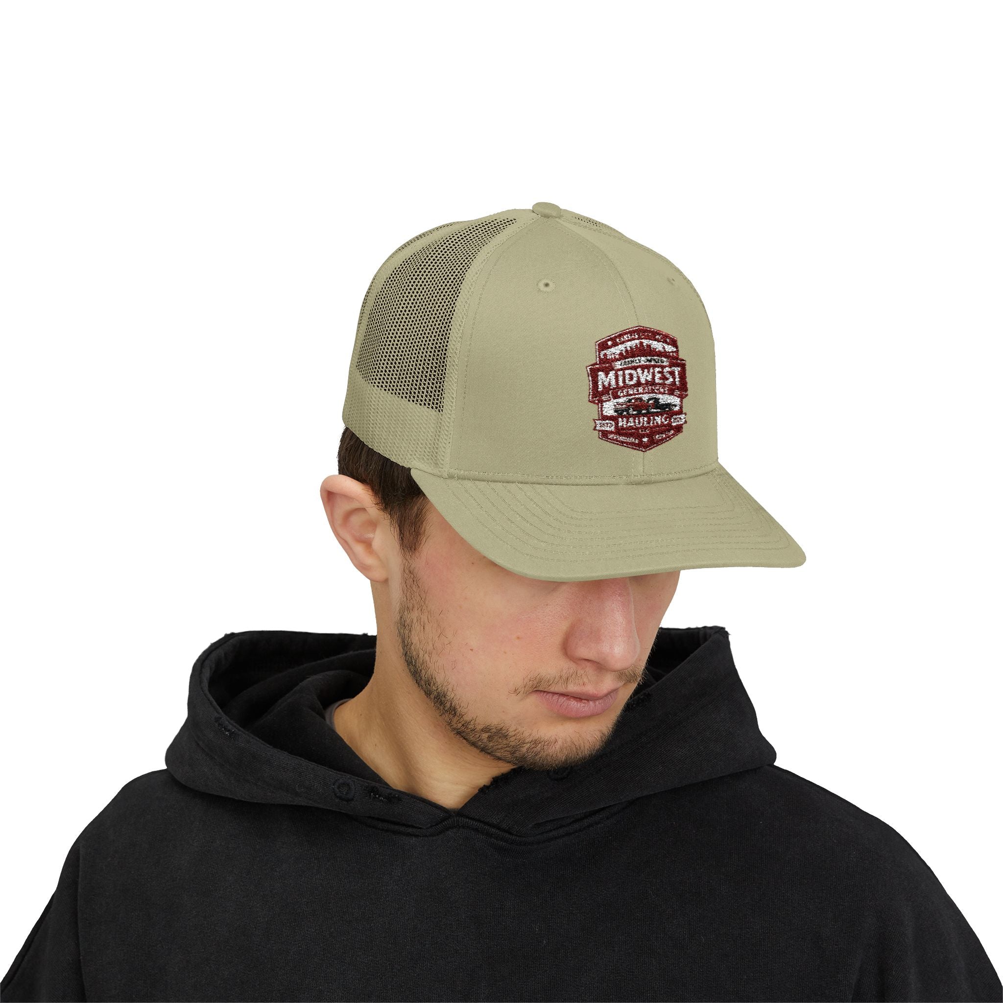 MGH Snapback Trucker Cap — Vintage Badge Logo (embroidery)