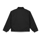 Work Jacket with Patriotic Floral Emblem – Durable Duck Cloth Utility Jacket (embroidered)