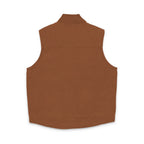 Washed Duck Cloth Work Vest – Embroidered Chest Patch, Durable Outdoor Utility Vest