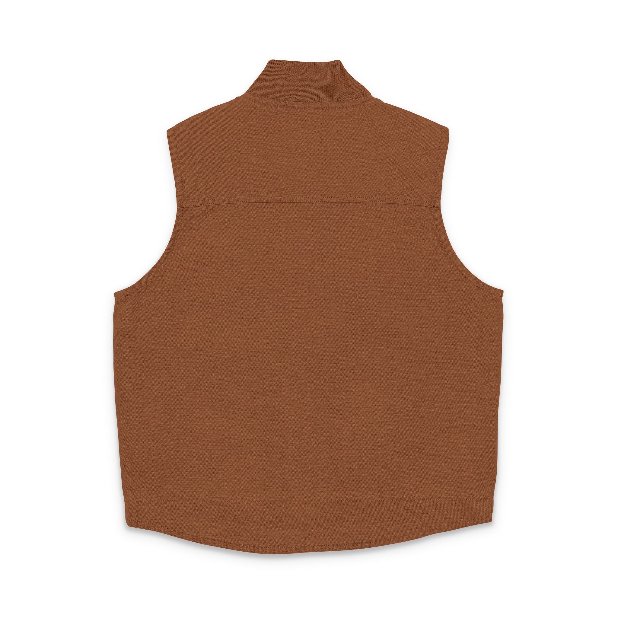 Washed Duck Cloth Work Vest – Embroidered Chest Patch, Durable Outdoor Utility Vest
