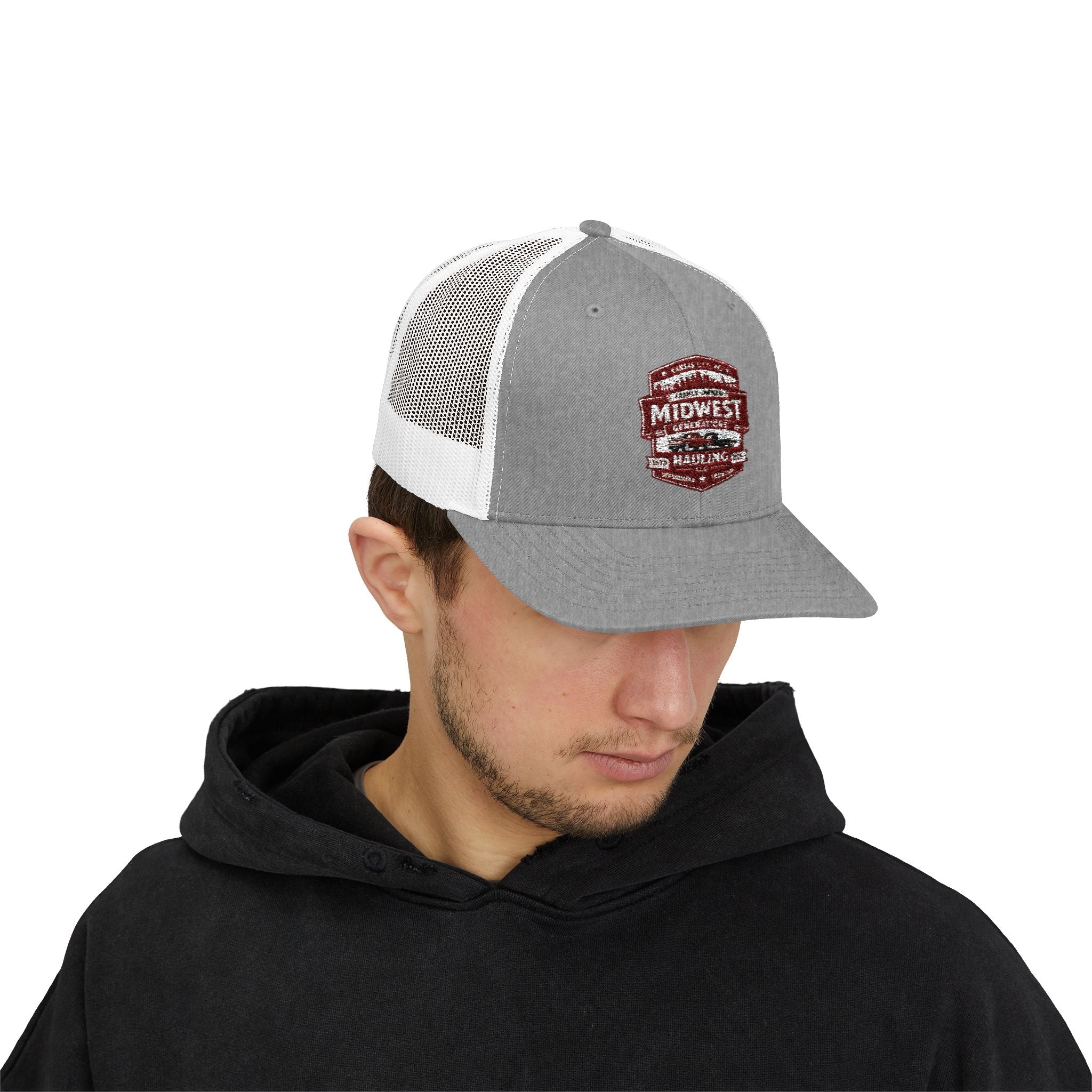 MGH Snapback Trucker Cap — Vintage Badge Logo (embroidery)