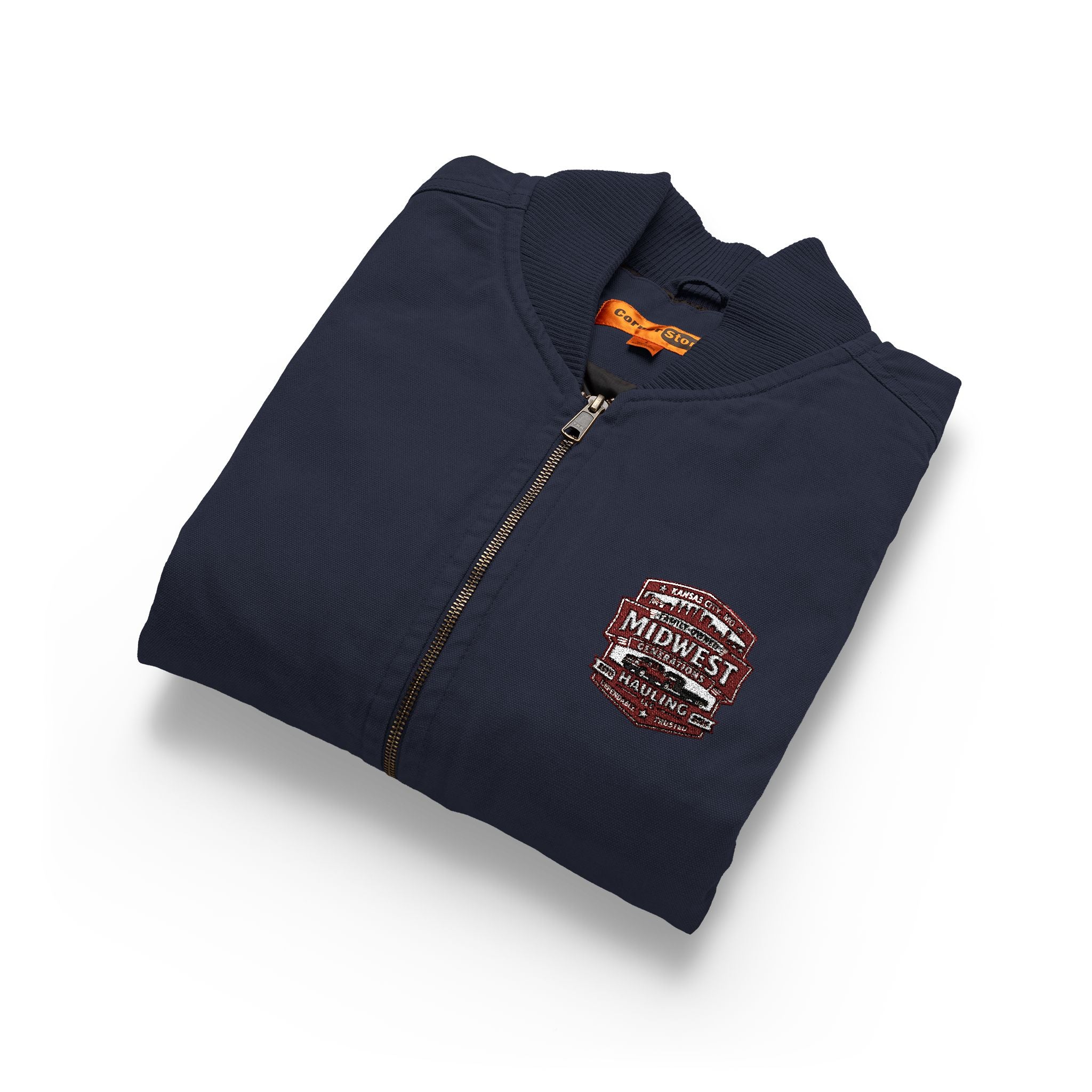 Washed Duck Cloth Work Vest – Embroidered Chest Patch, Durable Outdoor Utility Vest