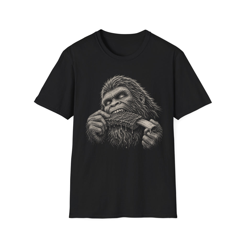 Bigfoot Eating Ribs T-Shirt