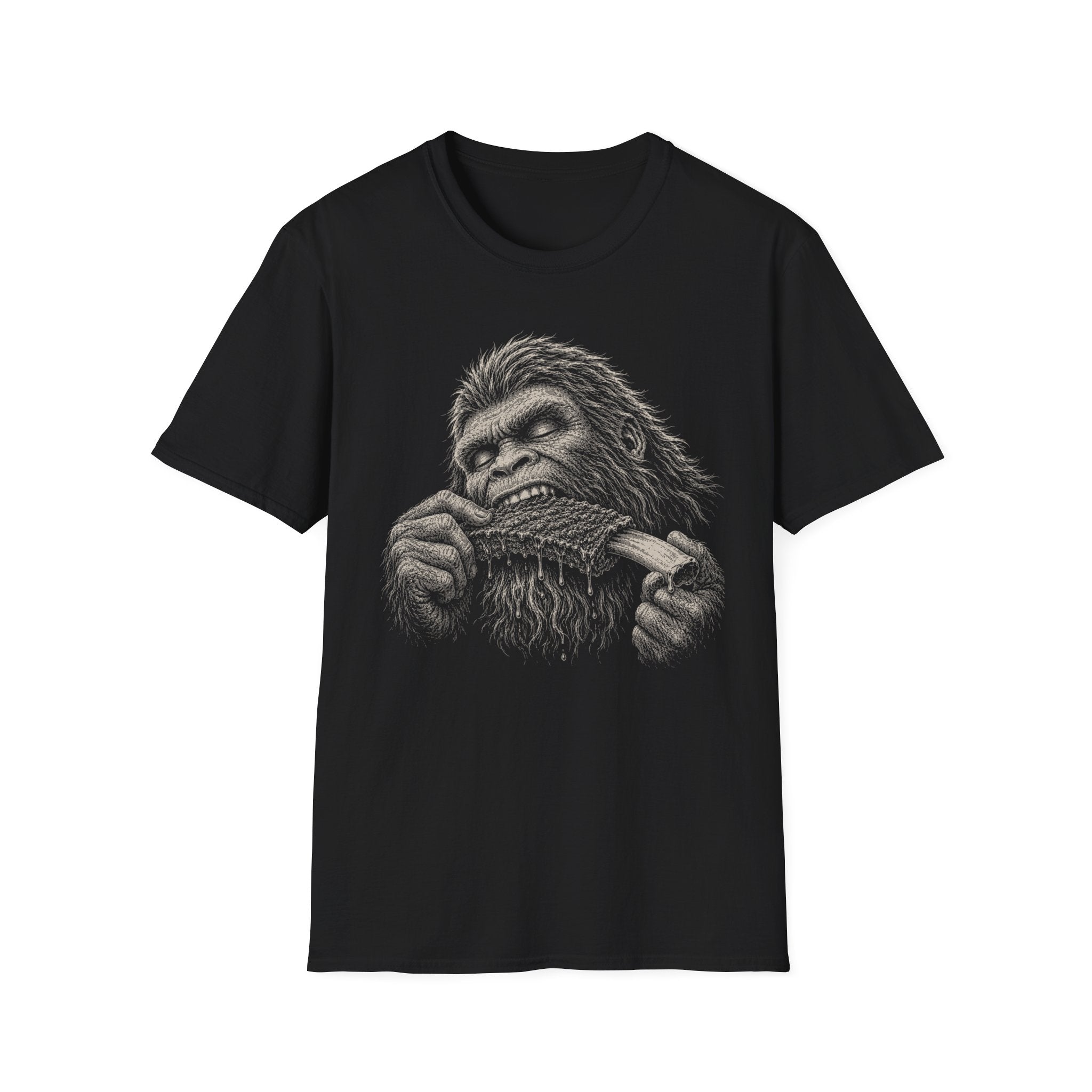 Bigfoot Eating Ribs T-Shirt