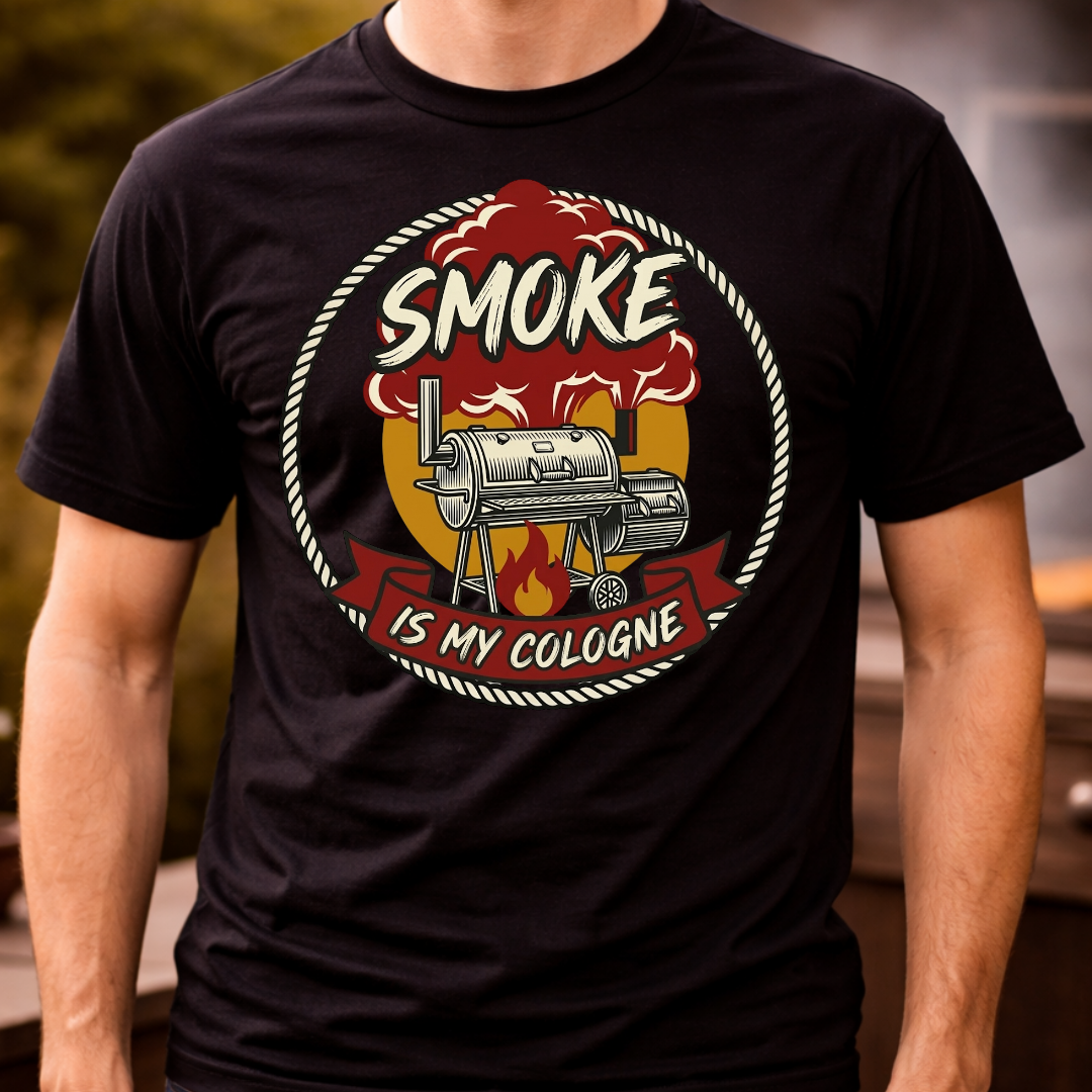 Smoke is My Cologne Badge T-Shirt